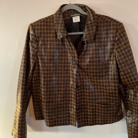Harv’e Benard houndstooth hi shine jacket - Picture 2 of 3